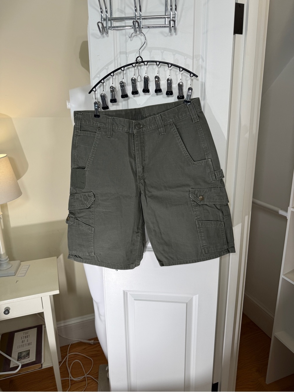🔥 Carhartt B357 MOS Cargo Shorts 34 Moss Ripstop Workwear
